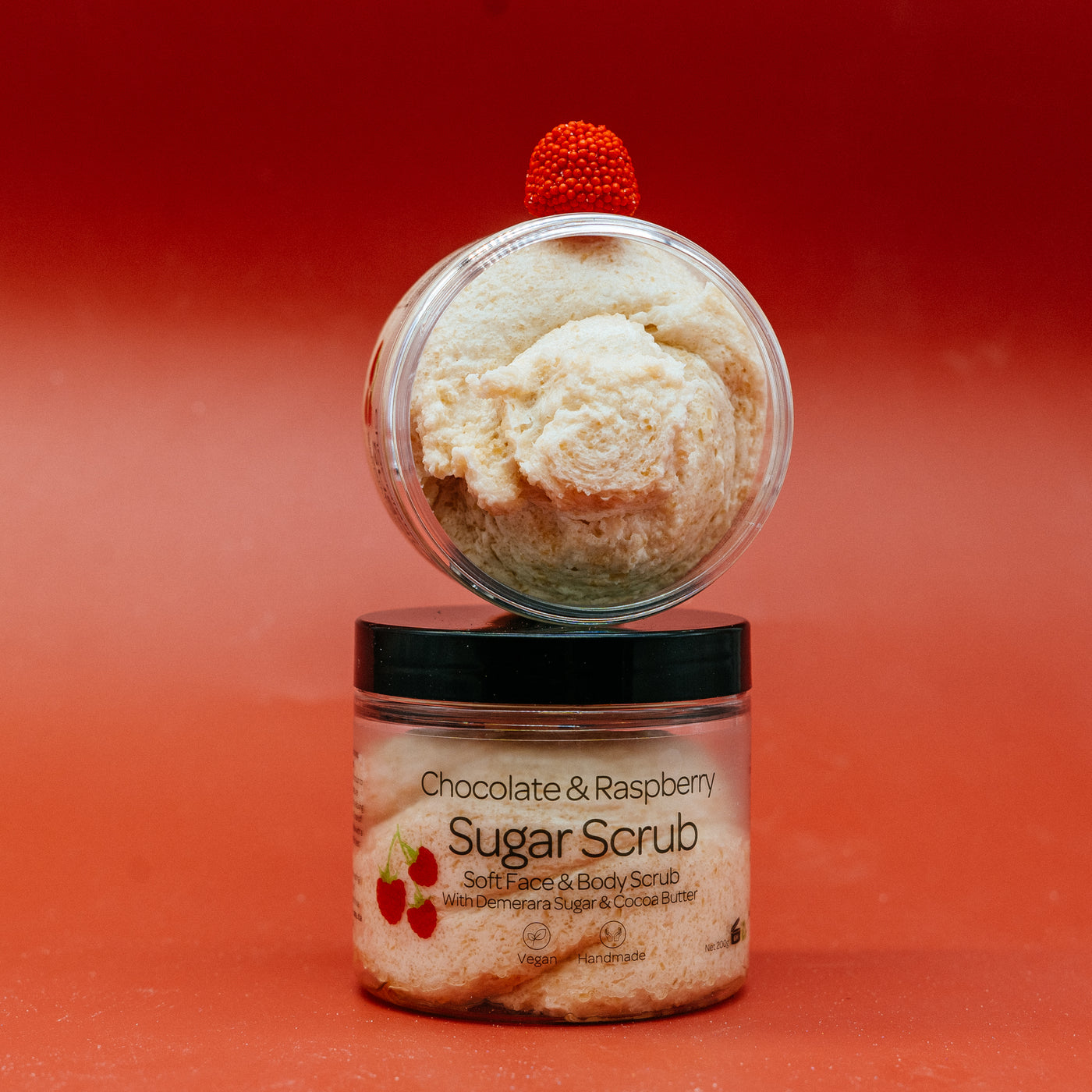 Chocolate & Raspberry Demerara & Golden Castor Sugar Scrub
