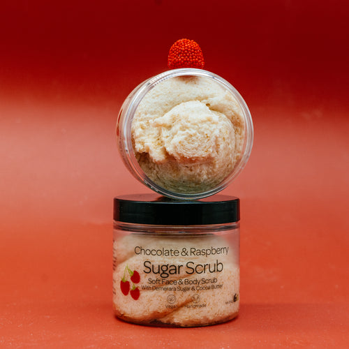 Chocolate & Raspberry Demerara & Golden Castor Sugar Scrub